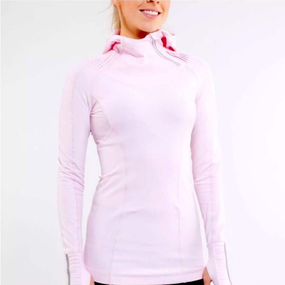 Lululemon Run Back on Track pullover hoodie top pink womens 6